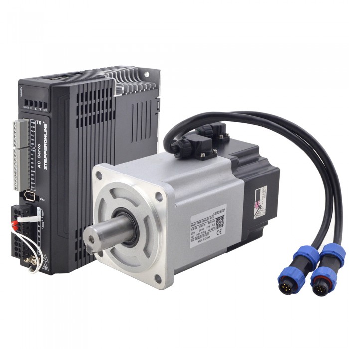 Serie T6 1000W kit de servomotor y controlador de CA digital 3000rpm 3,19Nm con freno codificador de 17 bits IP65