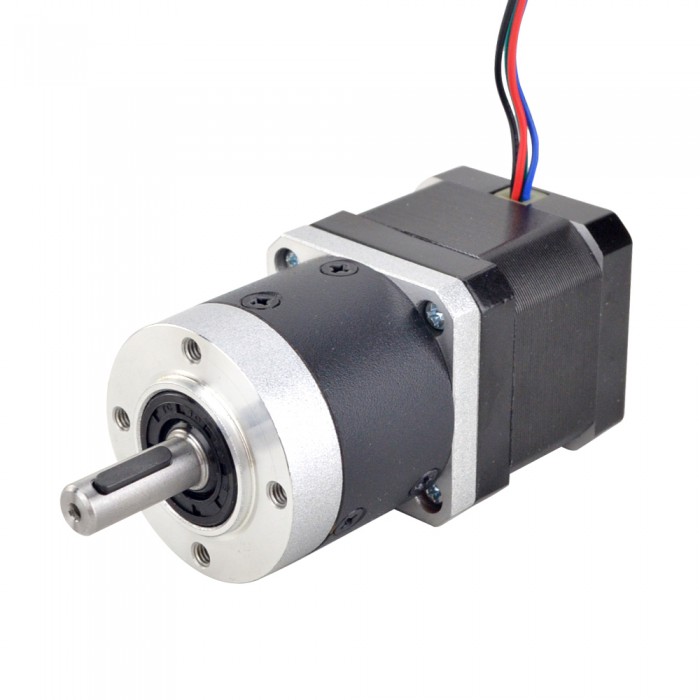 Motor paso a paso de doble eje Nema 17 con 10:1 caja de cambios planetaria de longitud 39 mm 39 Ncm