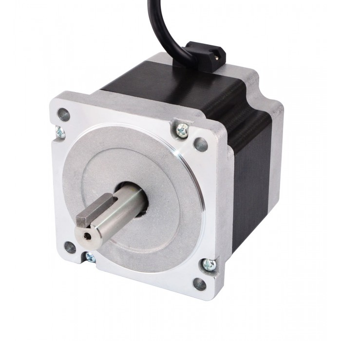 NEMA 34 paso a paso CNC bipolar motor paso a paso 4,5Nm 1,8 grados 5,5A 2,2V 4 cables chavetero de doble eje