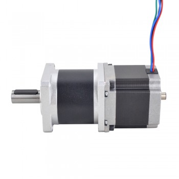 Motor paso a paso con caja de cambios planetaria de 50: 1 Nema 23 longitud 56 mm 102 Ncm 2.8A 2.5V