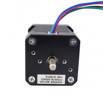 Motor paso a paso Nema 17 de doble eje bipolar 59 Ncm 4 cables 2A 2,8v 42x42x48mm