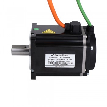 Kit de servomotor de CA de 1000 W, 3000 rpm, 3,18 Nm con servocontrolador y codificador de 17 bits Serie IP65 E6