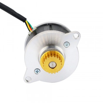 Motor paso a paso Nema 14 redondo 0,9 grados 9,5 Ncm 0,43 A 3,83 V Φ36x21,5 mm con polea