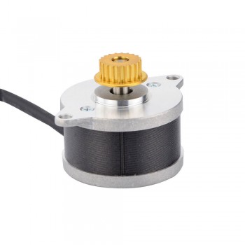 Motor paso a paso Nema 14 redondo 0,9 grados 9,5 Ncm 0,43 A 3,83 V Φ36x21,5 mm con polea