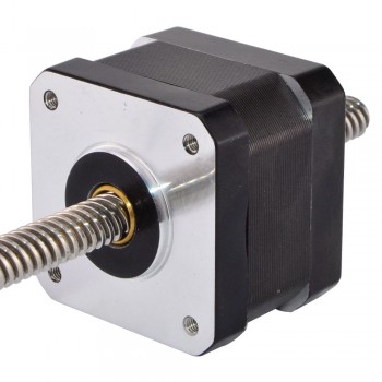 Actuador lineal de motor paso a paso no cautivo Nema 17, 1,8 grados, 12V 0,4 A, 26 Ncm tornillo de plomo de 150 mm