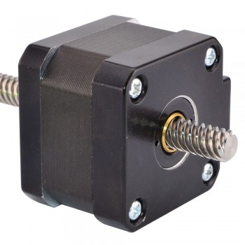 Actuador lineal de motor paso a paso no cautivo Nema 17, 1,8 grados, 12V 0,4 A, 26 Ncm tornillo de plomo de 150 mm