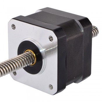 Motor paso a paso lineal no cautivo Nema 17, 1,8 grados, 0,4 A, 26 Ncm tornillo de avance de 12V, 320 mm