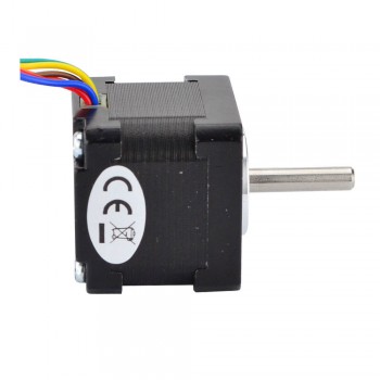 Motor paso a paso Nema tamaño 14 unipolar 1,8 grados 10 Ncm 0,4 A 10 V 35x35x34mm 6 cables