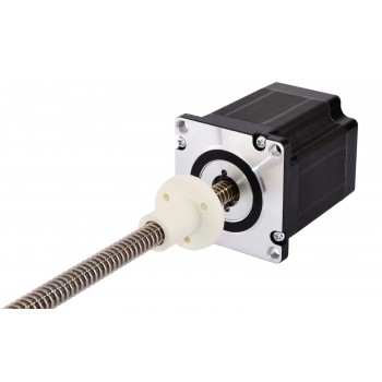 Actuador lineal de motor paso a paso externo Nema 23 1,8 grados bipolar 1,8 grados 2,5A 5V tornillo de plomo 250 mm