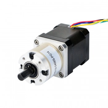 Motor paso a paso Nema 17 unipolar con caja de cambios planetaria 14: 1 longitud 48 mm 32 Ncm 0,4A 12V