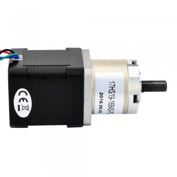 Motor paso a paso Nema 17 bipolar con caja de cambios planetaria 27:1 44Ncm longitud 48mm 1,68A 2,8V