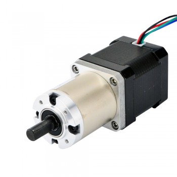 Motor paso a paso Nema 17 bipolar con caja de cambios planetaria 51: 1 longitud 48 mm 44 Ncm 1,68A 2,8V