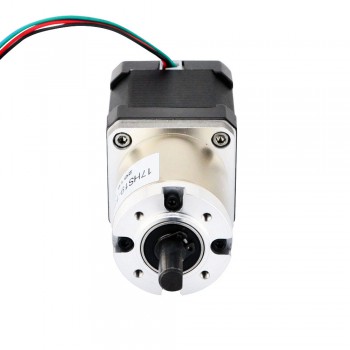 Motor paso a paso Nema 17 bipolar con caja de cambios planetaria 51: 1 longitud 48 mm 44 Ncm 1,68A 2,8V