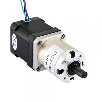 Motor paso a paso Nema 17 bipolar con caja de cambios planetaria 51: 1 longitud 48 mm 44 Ncm 1,68A 2,8V