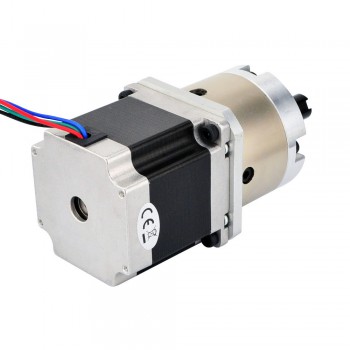 Motor paso a paso Nema 23 bipolar con caja de cambios planetaria 4:1 longitud 56 mm 1,25 Nm 2,8 A 2,6V