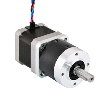 Motor paso a paso Nema 17 con caja de cambios planetaria 5:1 longitud 39 mm 39 Ncm ,68 A 2,7V