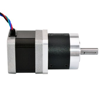 Motor paso a paso Nema 17 con caja de cambios planetaria 10:1 longitud 39 mm 39 Ncm 1,68 A 2,7V