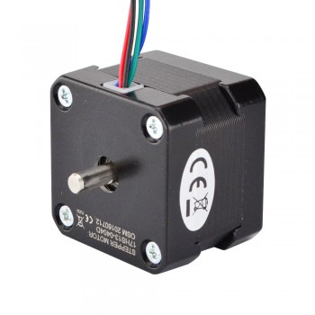 Motor paso a paso Nema 17 de doble eje bipolar 1,8 grados 26 Ncm 0,4 A 12 V 42 x 34 mm 4 cables