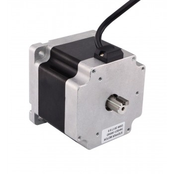 NEMA 34 paso a paso CNC bipolar motor paso a paso 4,5Nm 1,8 grados 5,5A 2,2V 4 cables chavetero de doble eje