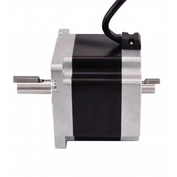 NEMA 34 paso a paso CNC bipolar motor paso a paso 4,5Nm 1,8 grados 5,5A 2,2V 4 cables chavetero de doble eje