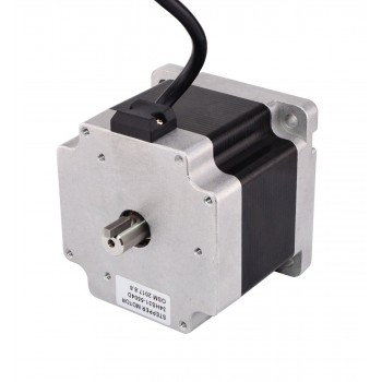 NEMA 34 paso a paso CNC bipolar motor paso a paso 4,5Nm 1,8 grados 5,5A 2,2V 4 cables chavetero de doble eje