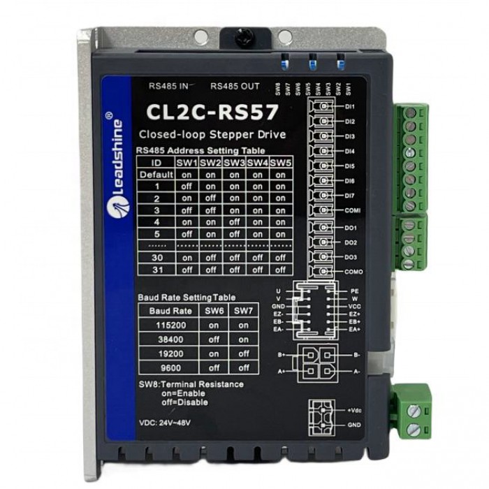 Leadshine CL2C-RS57 0-7A 20-50VCC Nema 23 RS485 Controlador de motor paso a paso de circuito cerrado